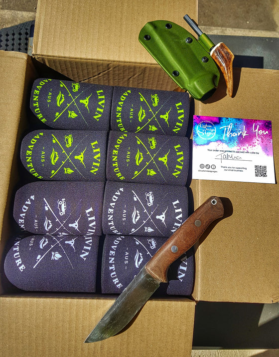Custom Printed Stubby Holder - Carlie Rees Custom Designs