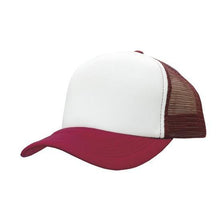  Custom Printed White & Maroon Trucker Cap - Carlie Rees Custom Designs