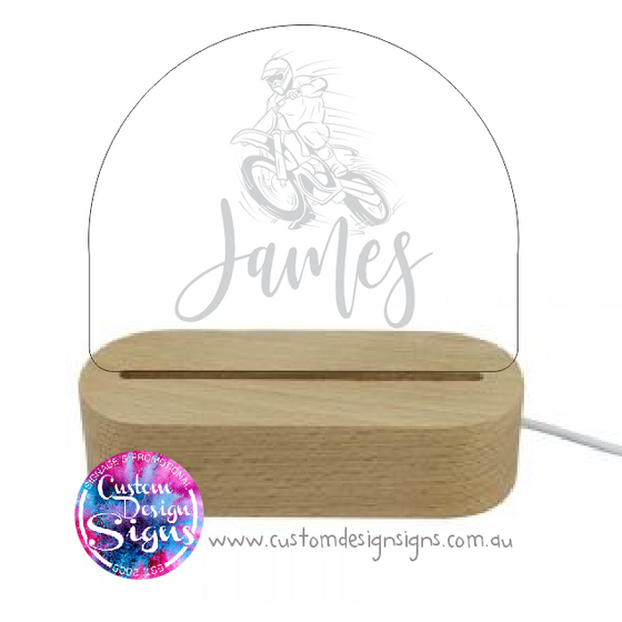 Name Night Light |  Wood Base (RGB Led) - FREE SHIPPING
